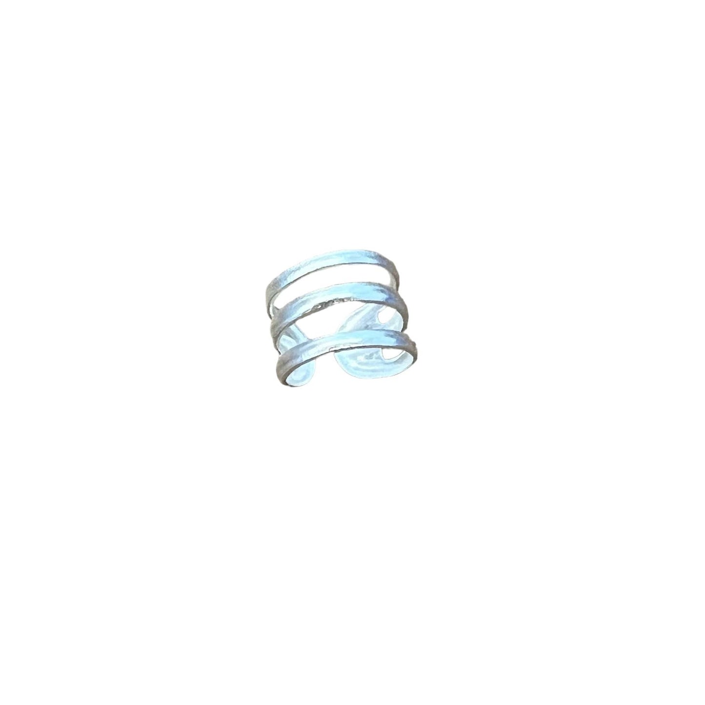 Sterling Silver Triple Bar Ear Cuff