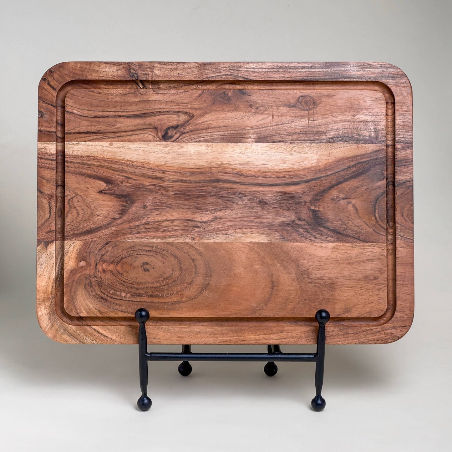 Acacia Wood Rectangle Butcher Block w/ Juice Groove