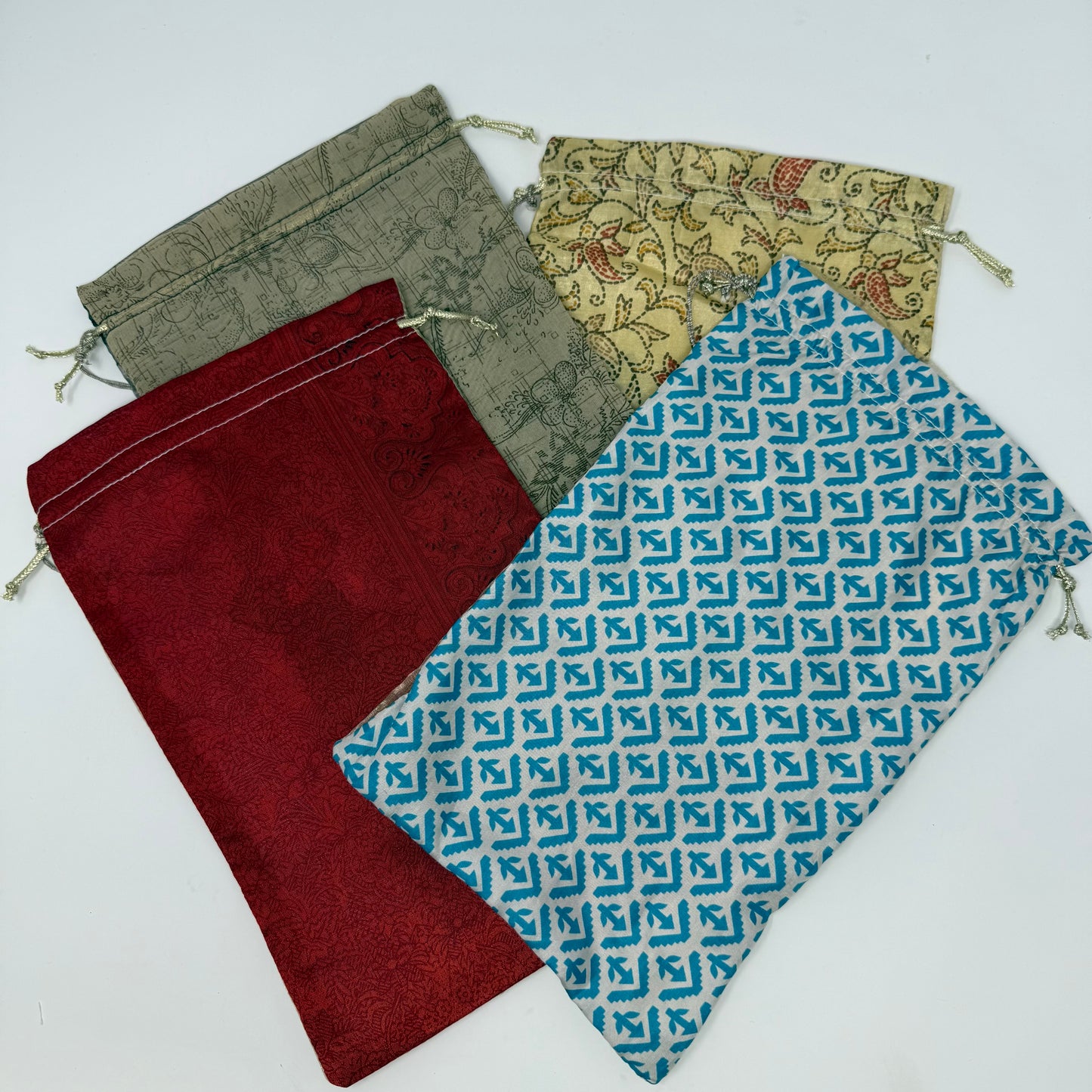 Upcycled Sari Gift Bags (Set of 4 Medium)