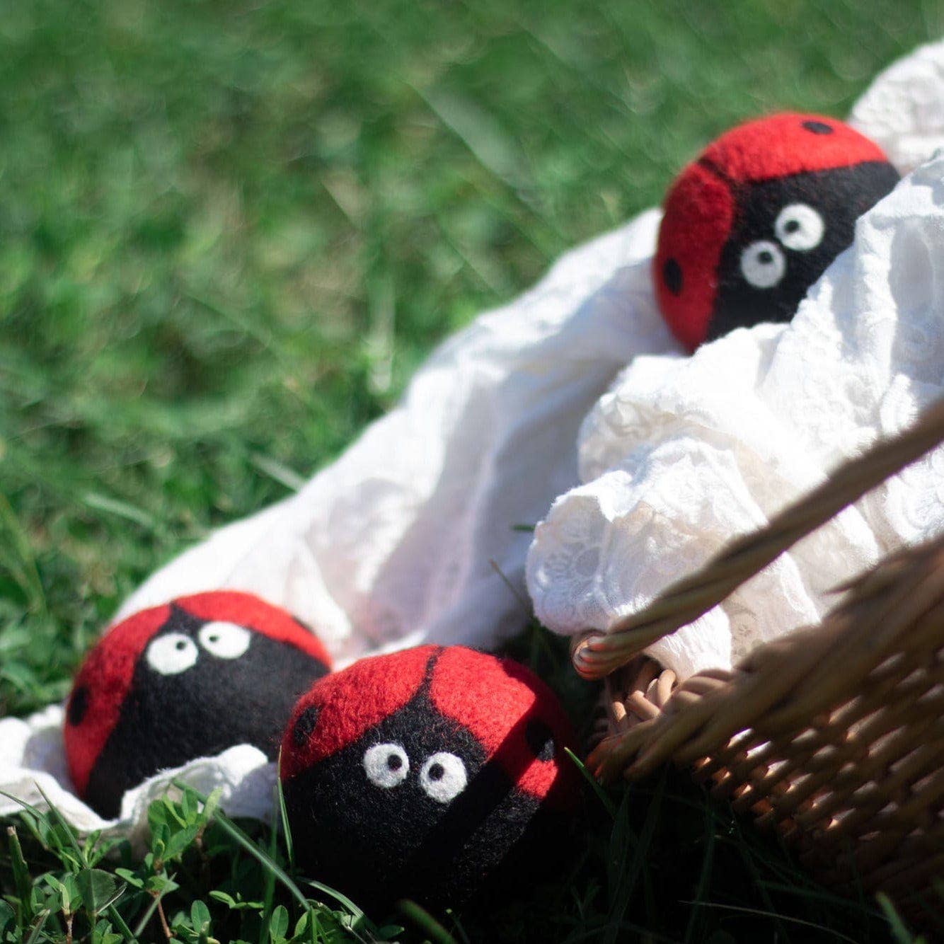 Eco Wool Dryer Ball-Ladybug Trio