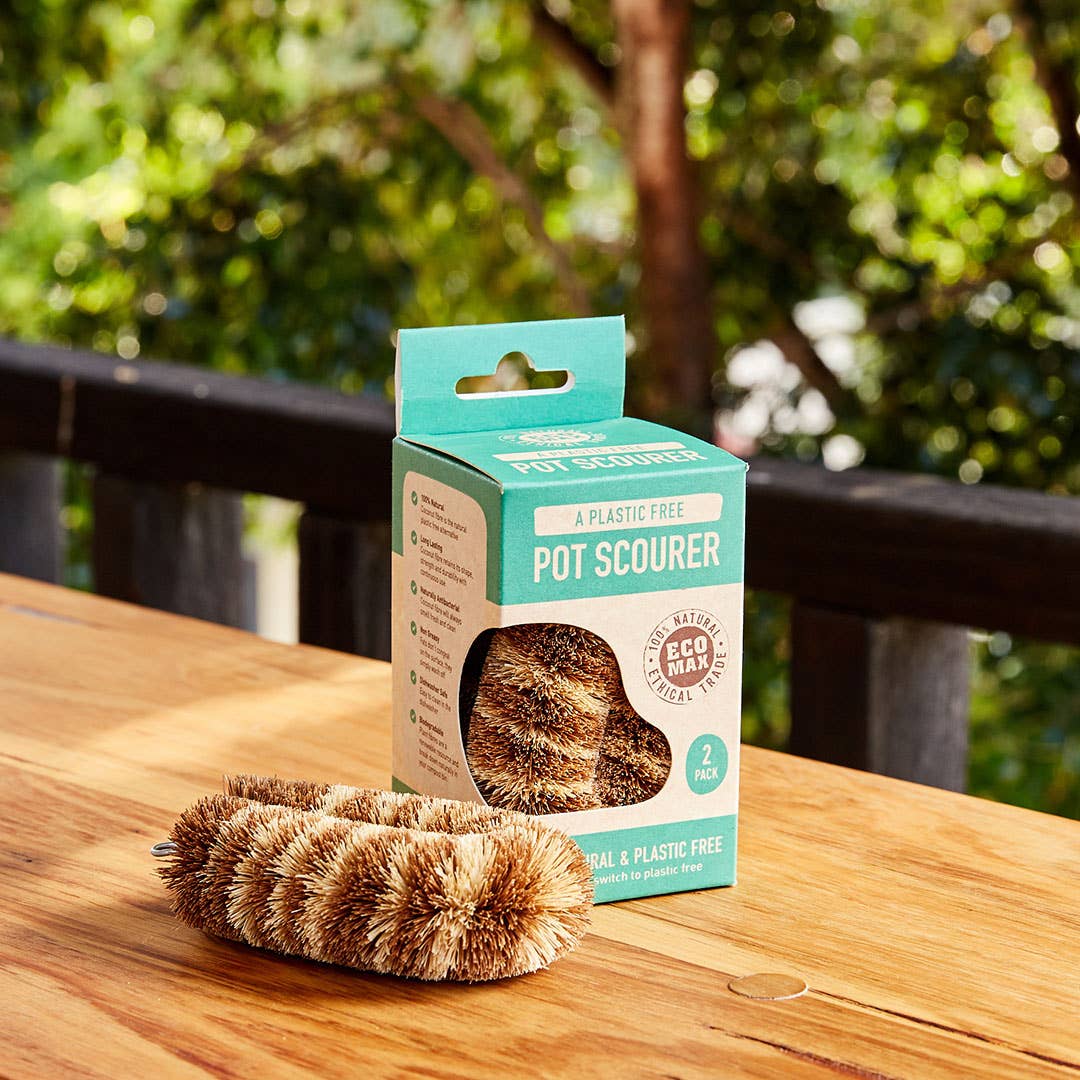 Premium Boxed Pot Scourer (Twin Pack) - 100% Natural