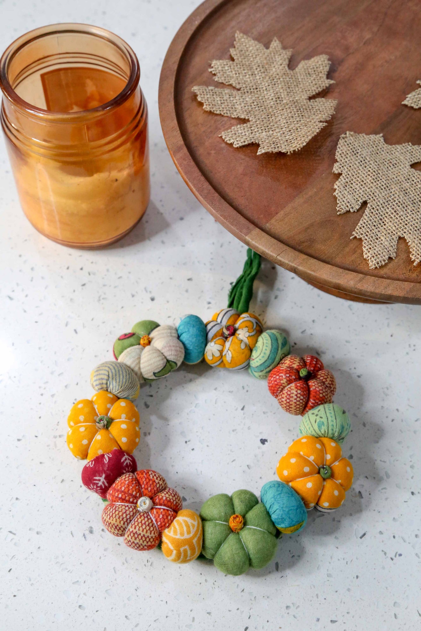 Mini Sari Pumpkin Wreath