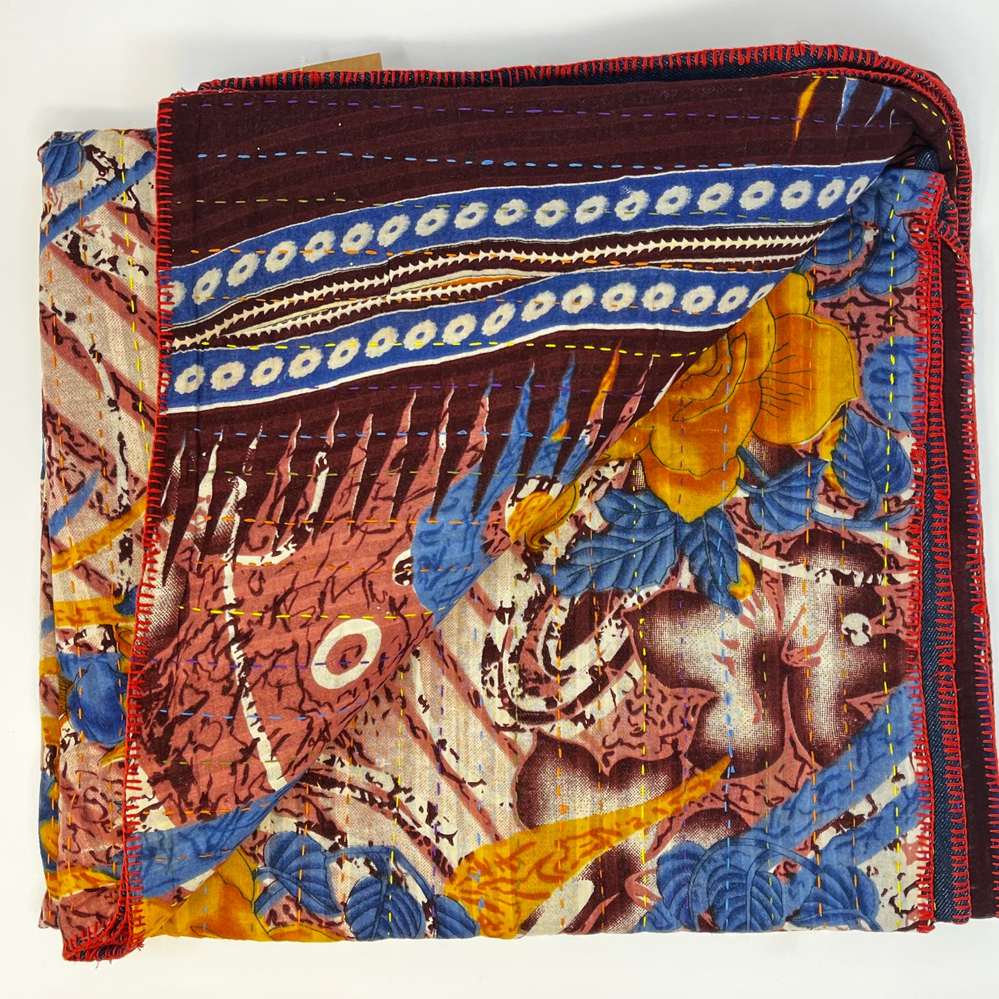 Denim and Kantha Quilt