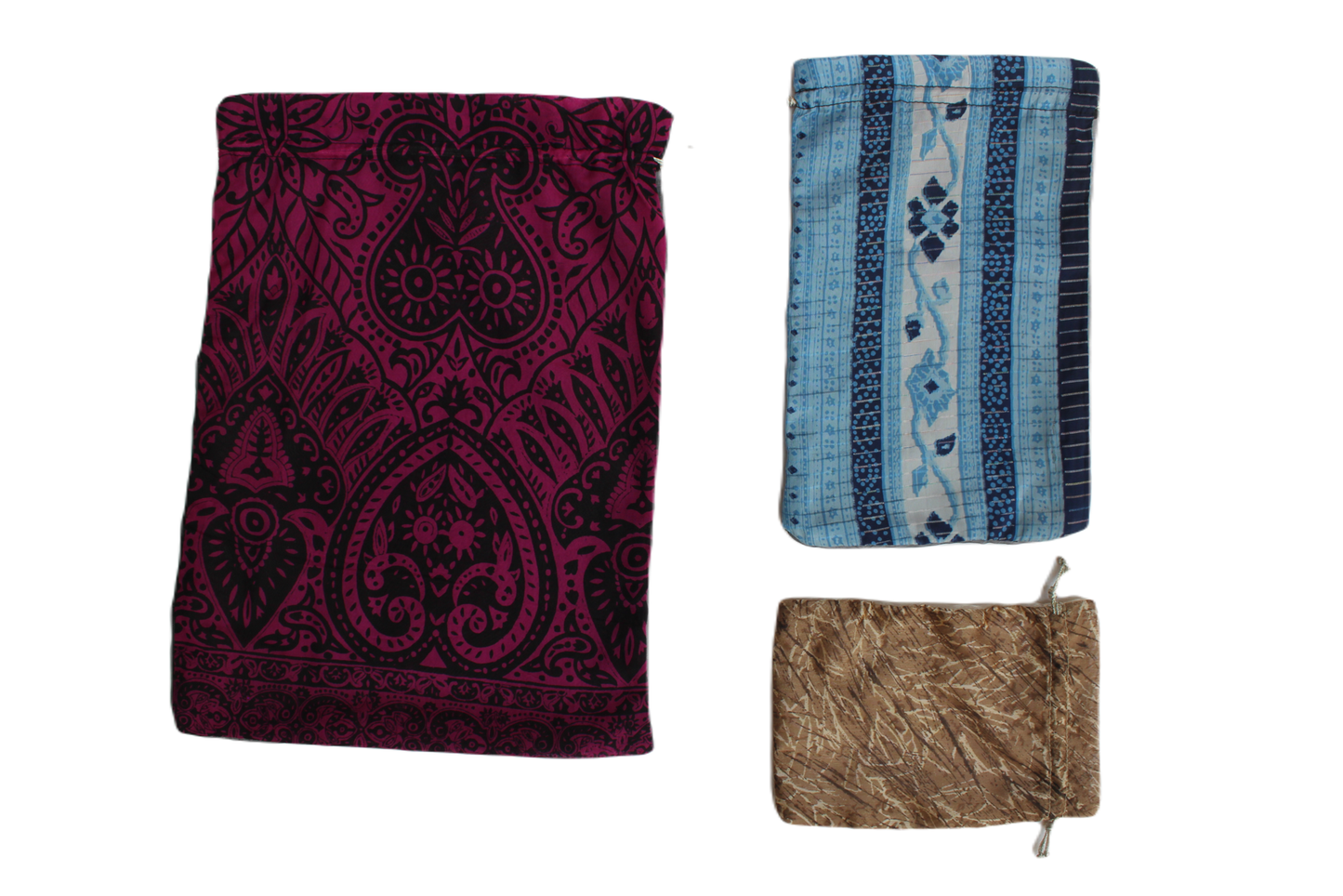 Upcycled Sari Gift Bags (Set of 4 Medium)