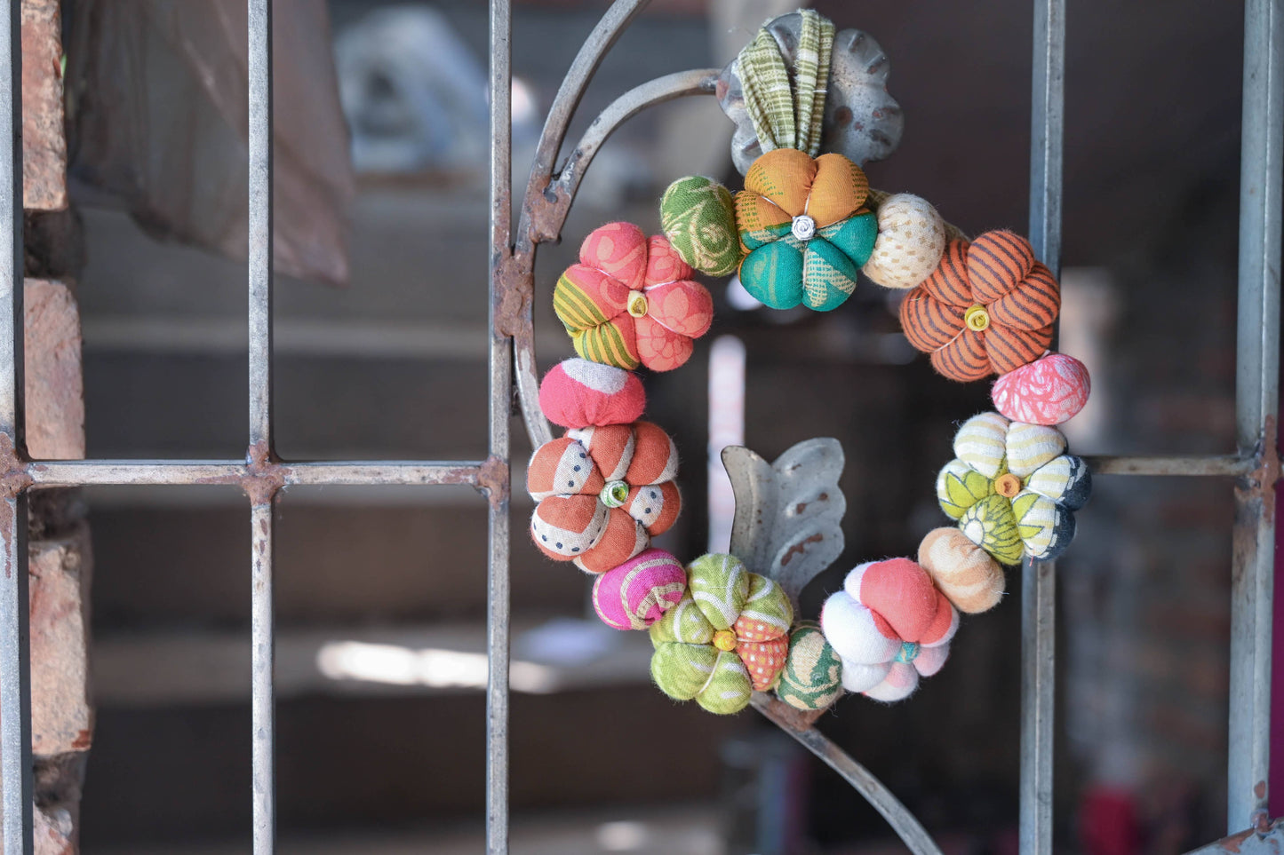 Mini Sari Pumpkin Wreath