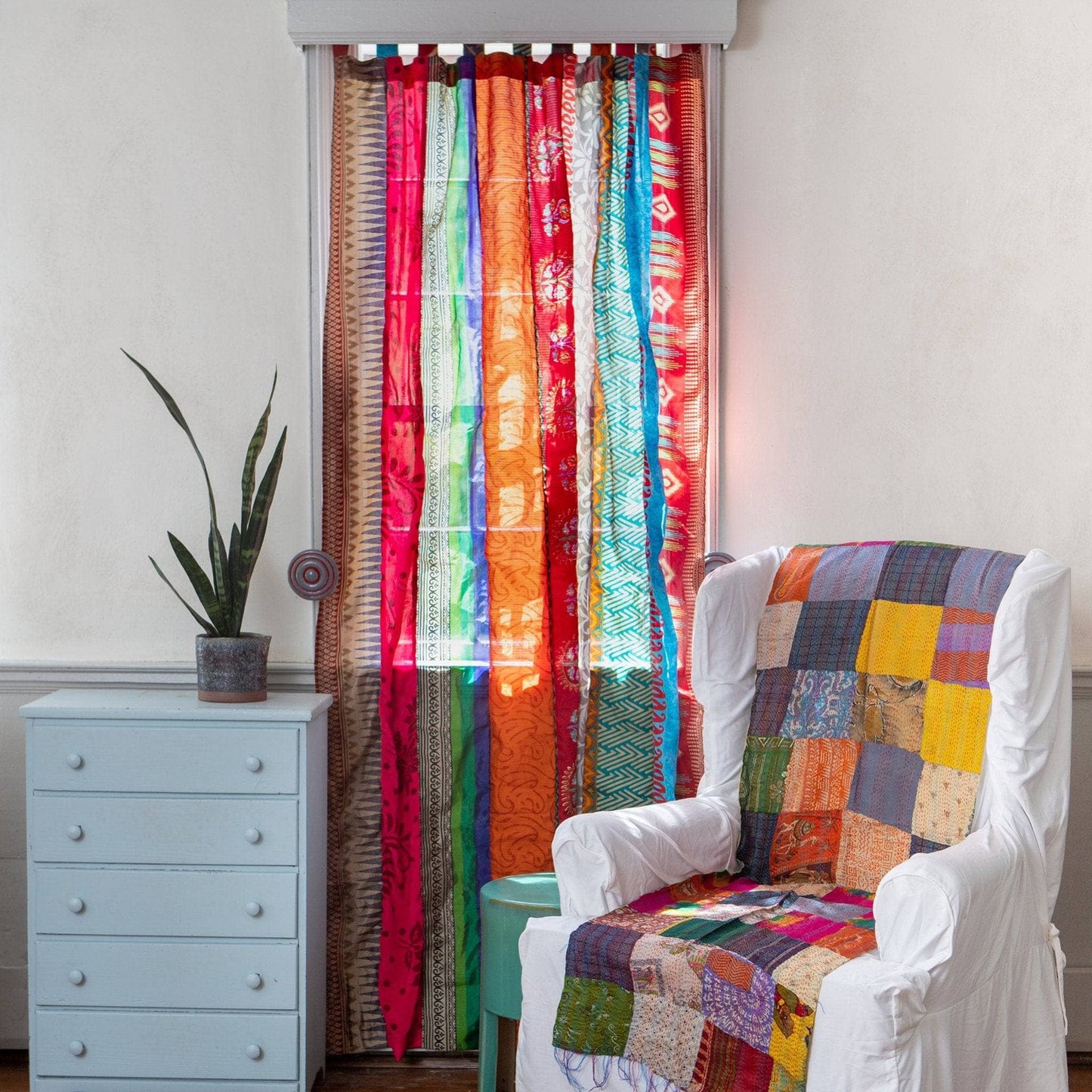 Recycled Sari Curtains: Long