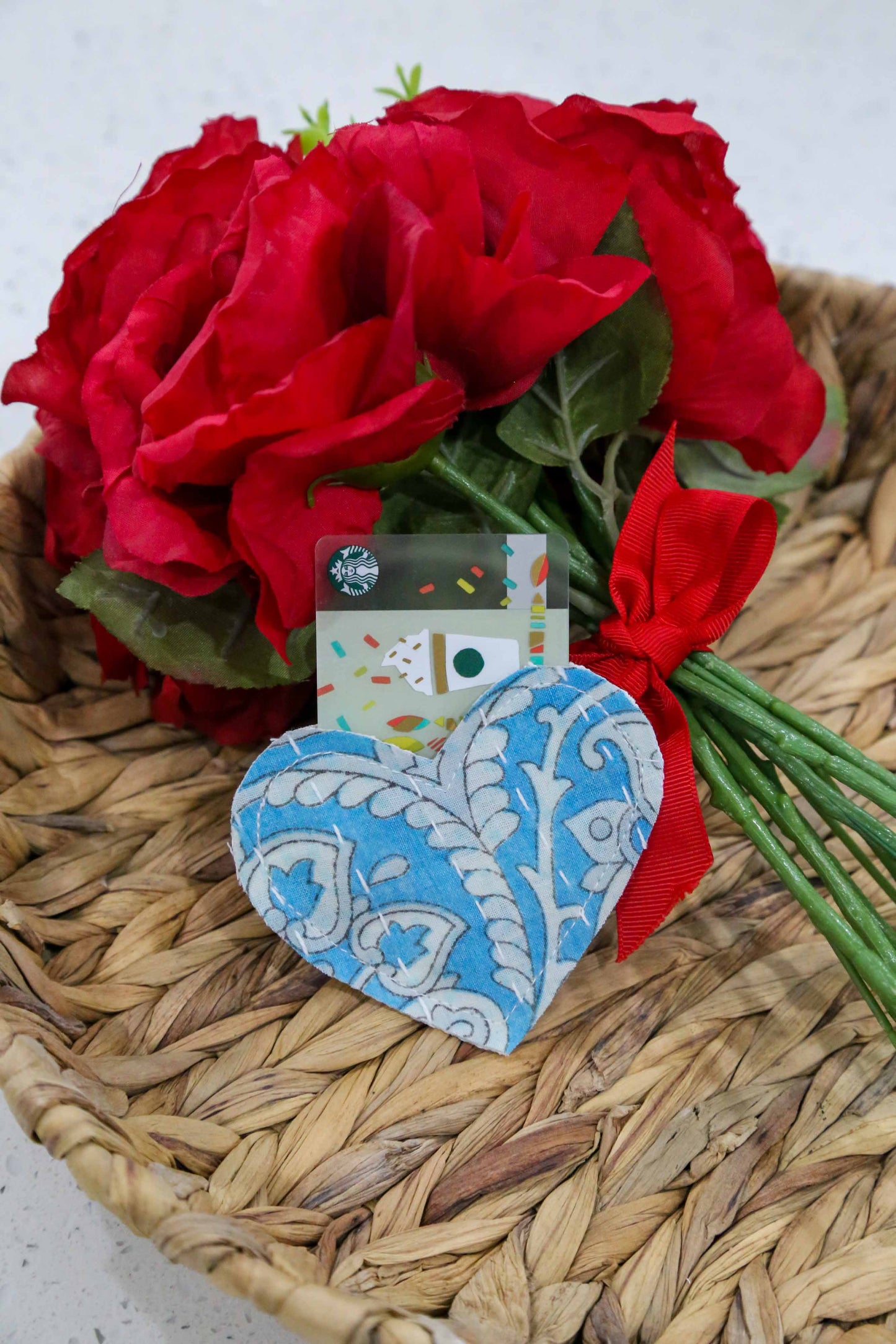 Kantha Heart Gift Pouch