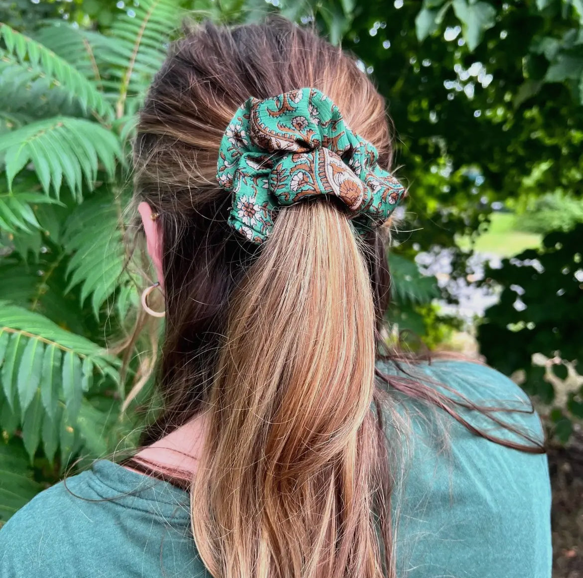 Silk Sari Scrunchie