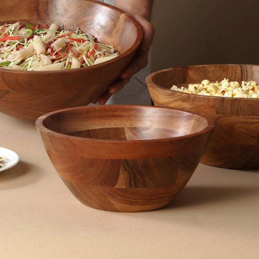 8" Acacia Wood Bowl