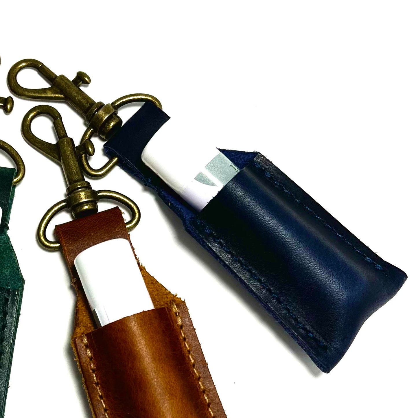 Leather Lip Balm Keychain