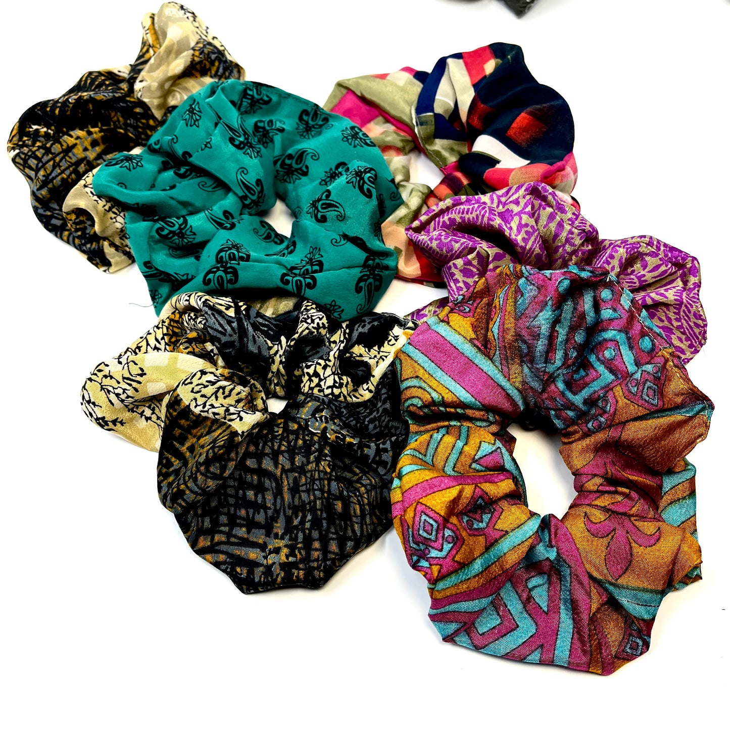 Silk Sari Scrunchie