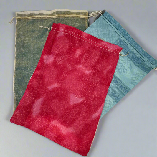 Upcycled Sari Gift Bags (Set of 3 Large)