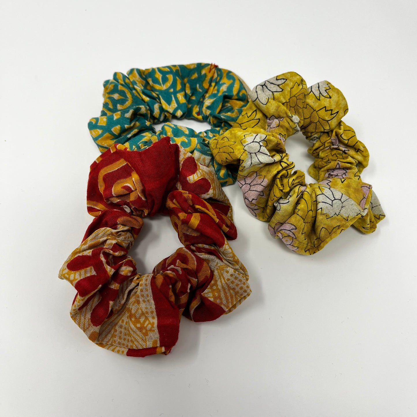 Cotton Sari Scrunchie