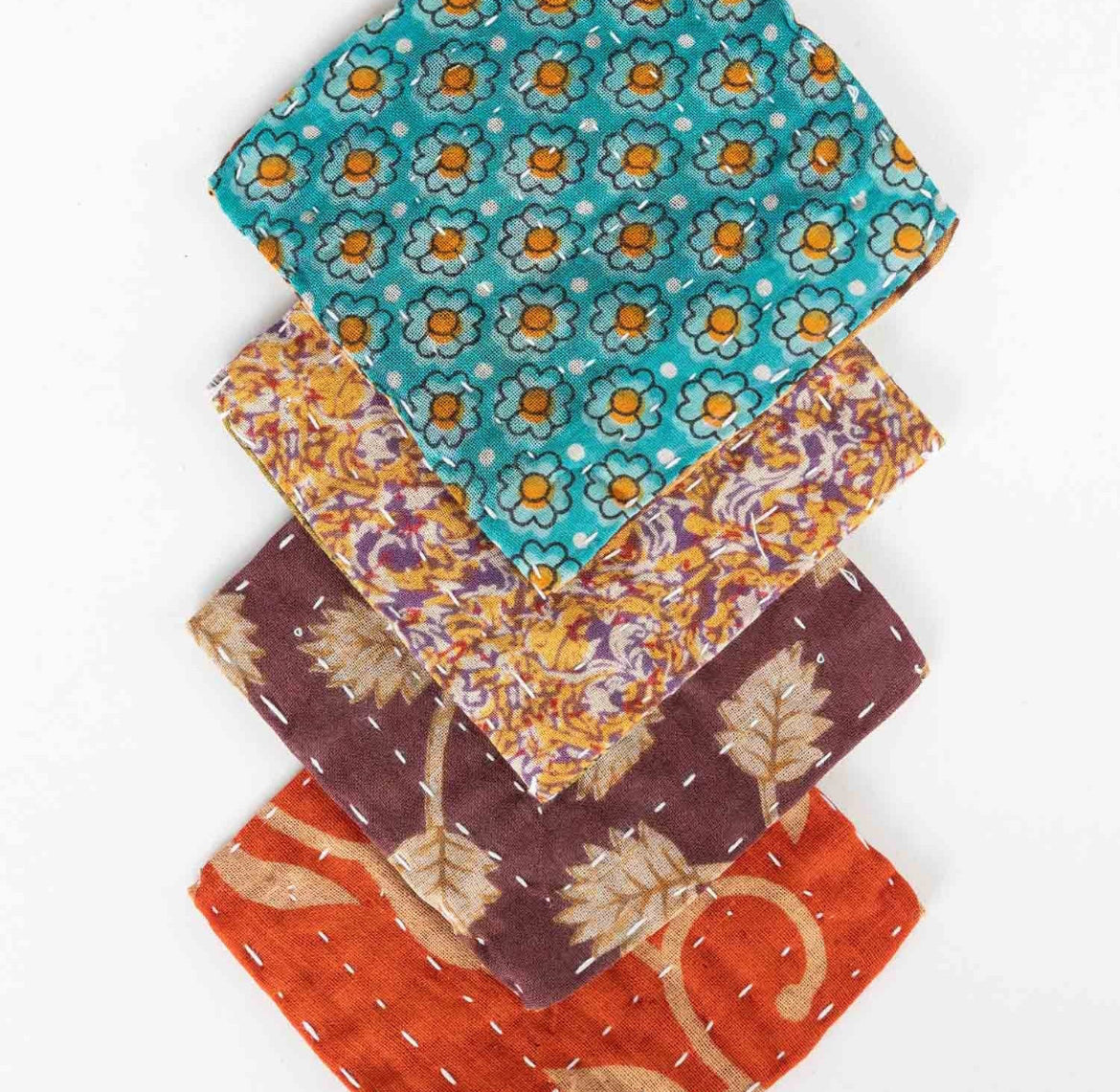 Kantha Coasters