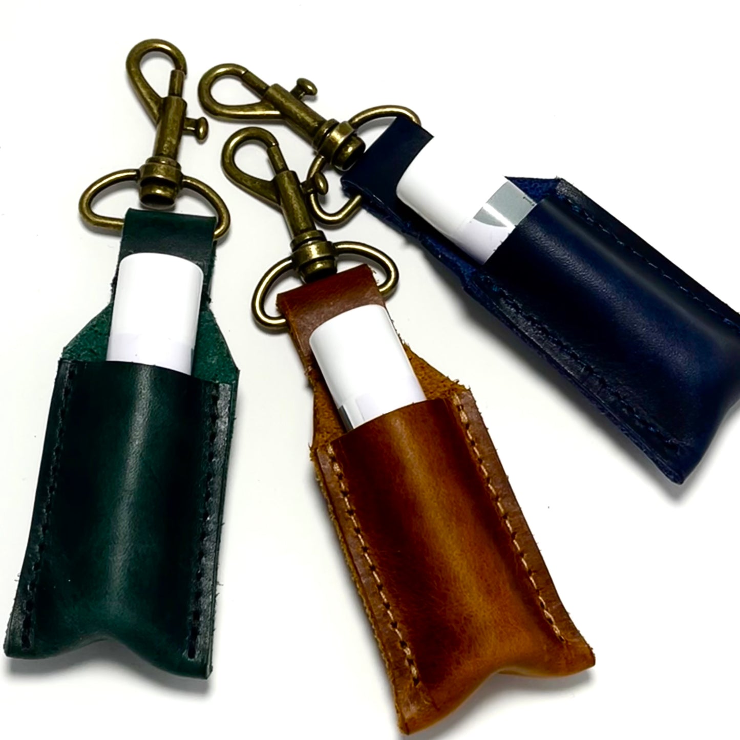 Leather Lip Balm Keychain