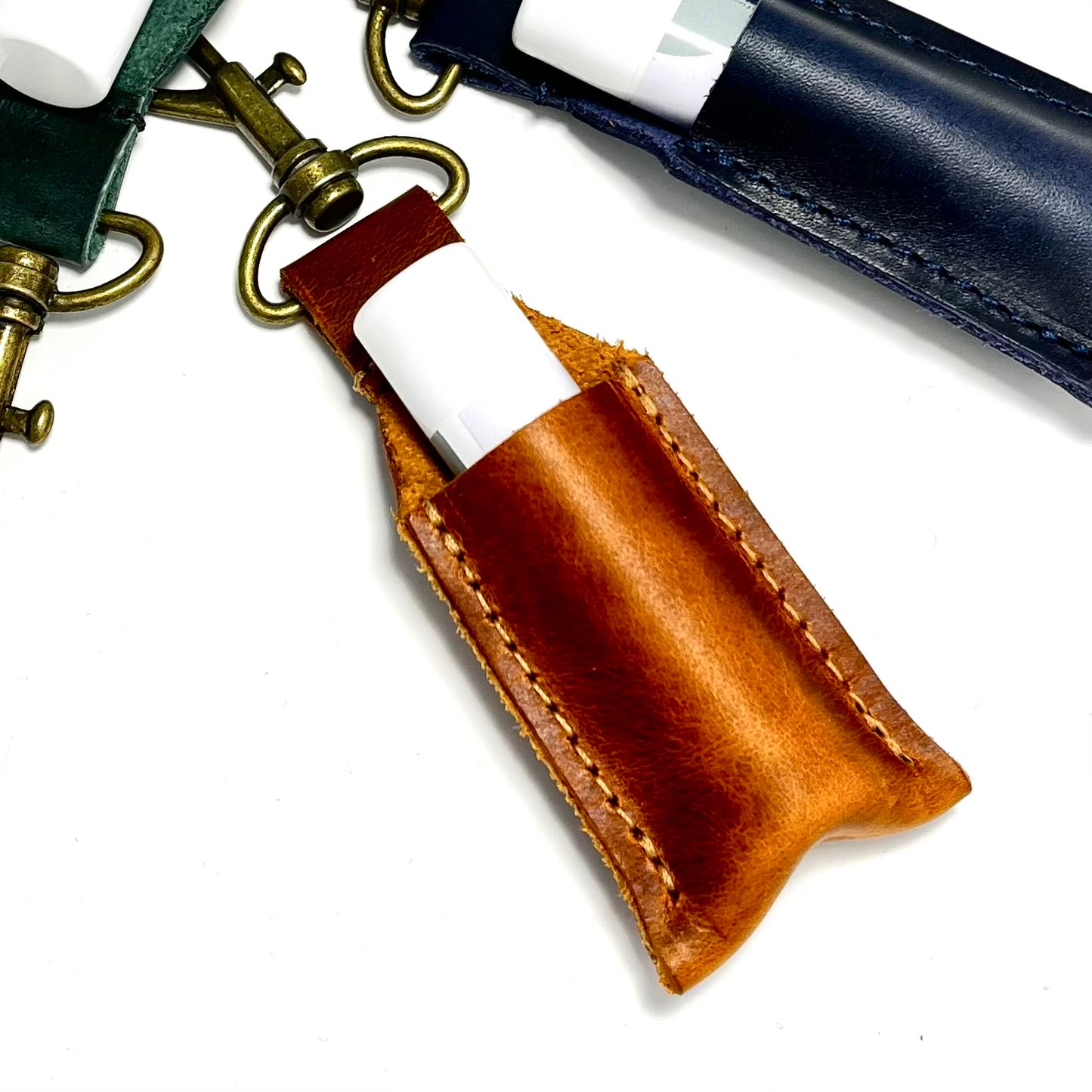 Leather Lip Balm Keychain