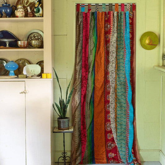 Recycled Sari Curtains: Long