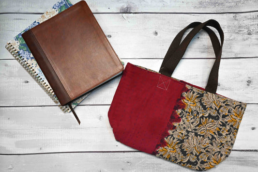 Kantha Book Bag
