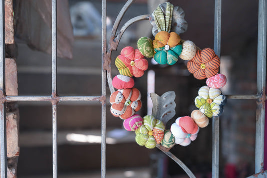 Mini Sari Pumpkin Wreath